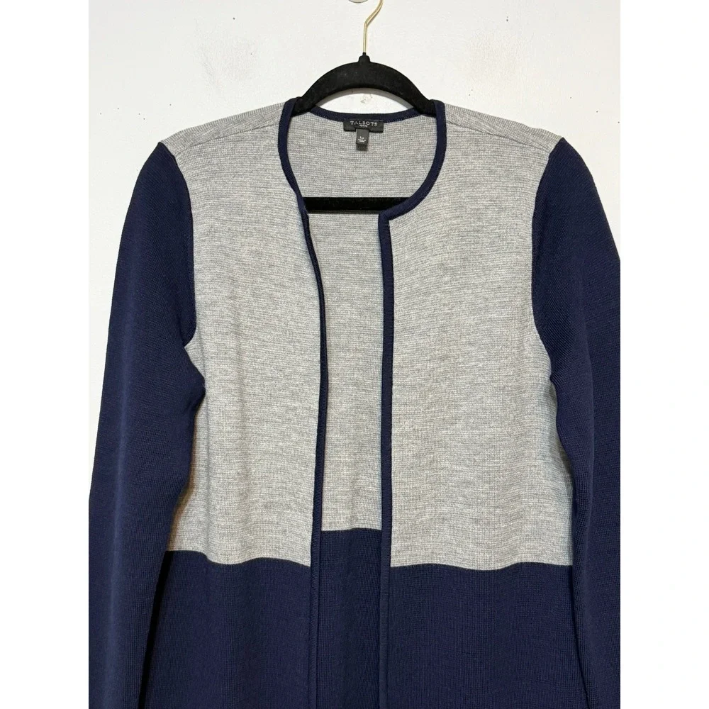 Talbots Quiet‎ Luxury Scandi Minimalism Cardigan Womens Size LP Modern Classic